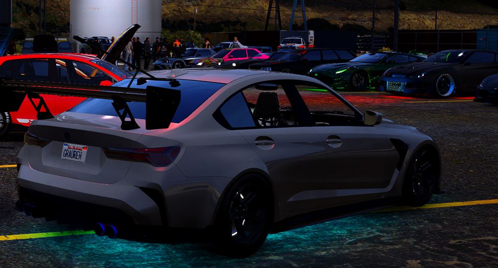 Graue Sport-Limousine