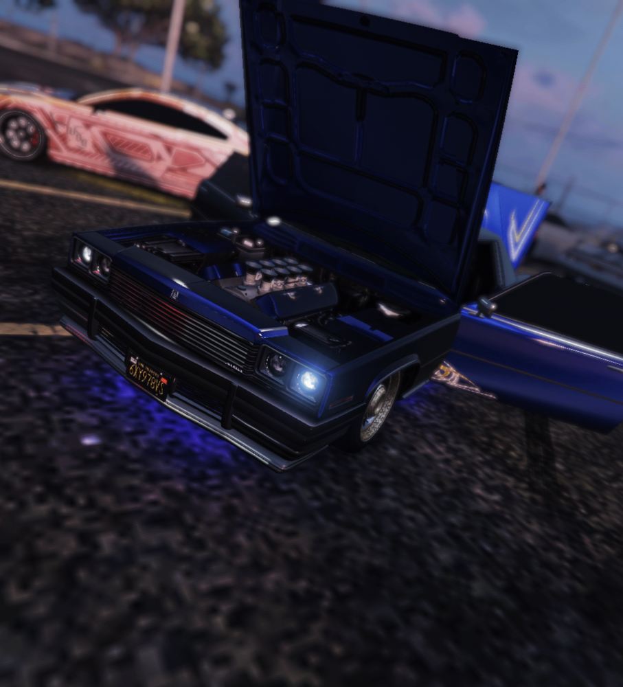 Blauer Lowrider · Show & Shine Sieger