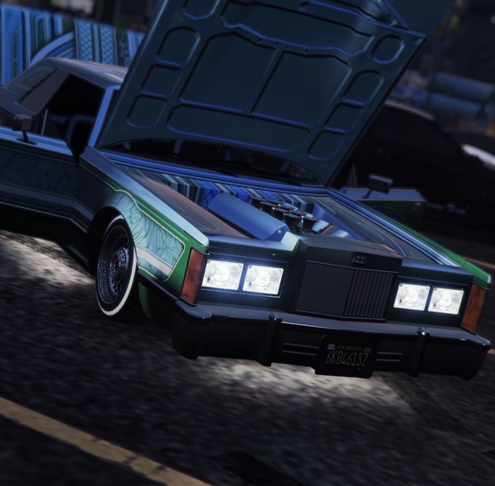 Grün-weißer Lowrider