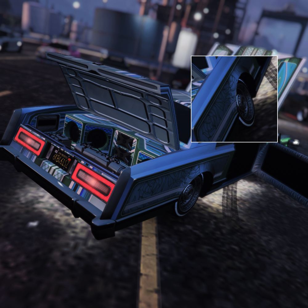 Grün-weißer Lowrider