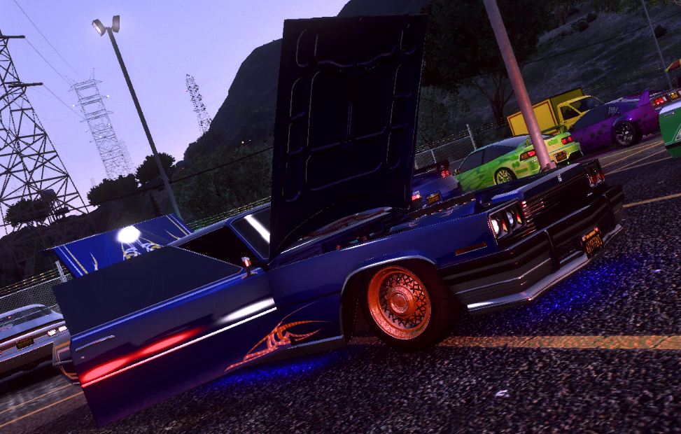 Blauer Lowrider · Show & Shine Sieger