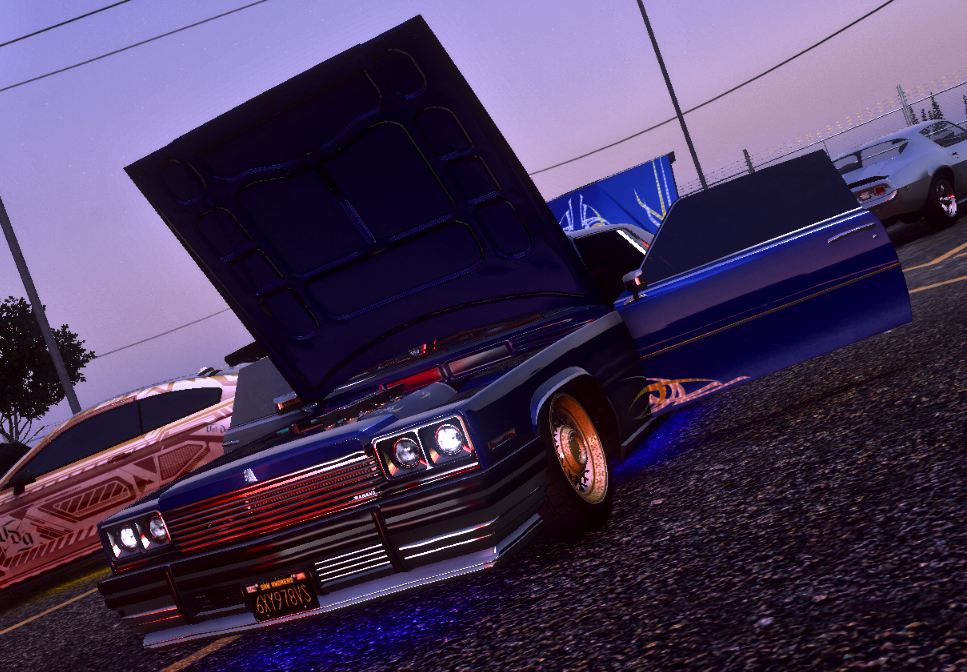 Blauer Lowrider · Show & Shine Sieger