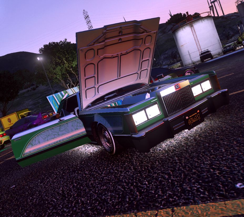 Grün-weißer Lowrider